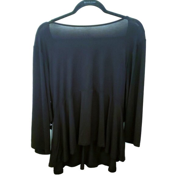 Torrid Black Faux Wrap Super Soft Jersey Peplum Hem Top 3X NWT - Picture 5 of 8